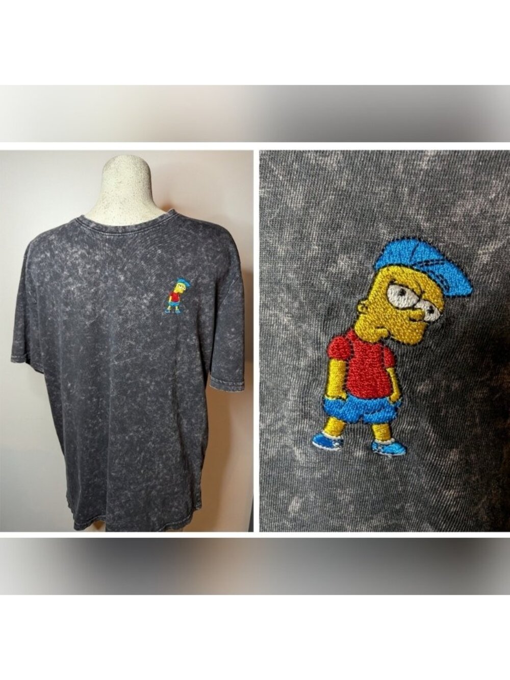 Vintage The Simpsons Bart Simpson NEFF tee, acid wash Size large - Picture 11 of 11